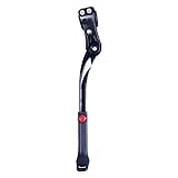 LUOKEKE FahrradstäNder MTB Fahrradständer Parkständer MTB Mountainbike Unterstützung Seitenständer Fußstütze 24''-29'' Einstellbar 34-41cm Fahrrad StäNder(Black Silver)