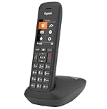 Gigaset C575 - Schnurloses DECT-Telefon - großes Farbdisplay mit moderner Benutzeroberfläche - Adressbuch für 200 Kontakte - Schutz vor unerwünschen Anrufen, schwarz [Deutsche Version]