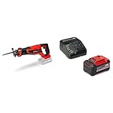 Einhell Professional Akku-Universalsäge TP-AP 18/28 Li BL Power X-Change (18 V, Brushless, 28 mm Hubhöhe, 2.500 min-1, 20 cm Schnitttiefe Holz, drehbarer Griff, inkl. 5,2 Ah Akku & Ladegerät)