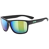 uvex Unisex – Erwachsene, LGL 36 CV Sonnenbrille, black mat/green, one size