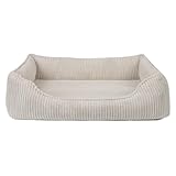 PAW WOW Anton Hundebett | Orthopädisches Hundebett | Hundekörbchen für kleine und mittelgroße Hunde (Beige, 80x60cm)