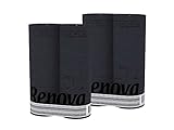 Renova Black Label - Luxuriöses, weiches und originelles 3-lagiges Toilettenpapier in Schwarz (2er Pack (12 Rollen))