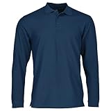 Fruit of the Loom Herren Premium Long Sleeve Poloshirt, Navy, S