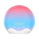 Qaonsciug Multifunktionaler Wake Up Lichtwecker Mit Simuliertem Sonnenaufgang Und Colorfur Lampe