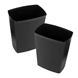 LOLIPPYY 2 Stück Kleiner Abfallbehälter Kompakter Praktischer Mülleimer für Schlafzimmer Küche Bad Vielseitiger Mülltonne ohne Deckel Platzsparend Modernes Design