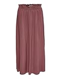 ONLY Damen Maxi Falten Rock | Einfarbiger Plissee Skirt mit Gummizug | Wadenlanges Basic ONLVENEDIG, Farben:Rosa, Größe:M