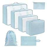 Romon Koffer Organizer Set, 7 StüCk PackwüRfel Packing Cubes Wasserfester Reiseorganizer, Kleidertaschen Schuhbeutel Kosmetiktasche Kofferorganizer Packtaschen Set