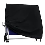 Tischtennisplatte Schutzhülle Abdeckung Tischtennisplatte Outdoor Ping Pong Tischabdeckung Reißfest Wasserdicht Winddicht UV-Beständiges Schwarz Tischtennis Abdeckung 185x165x70cm