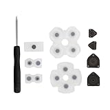 Controller-Ersatzpads, einfach zu installierendes Silikon, einfach zu demontieren, Gummipad, Knopf-Ersatzkit, weiche Tasten für PS4-Controller