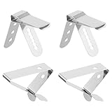 Veemoon 4 Stück Edelstahl Thermometer Klemme Temperaturfühler Halter für Grill Ofen Bbq und Kaffeekanne Stabile Temperatursonden Befestigung Hitzebeständig und Langlebig