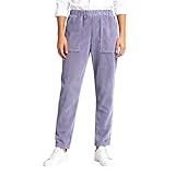 Generisch Cordhose für Damen, Elastische Taille Cordhosen Weite Bein Haremshose Corduroy Hosen Gerades Freizeithose entspannte Passform Jogginghose Einfarbig Sweathose