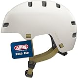 ABUS Fahrradhelm XOXO ECO - Cityhelm im Skater-Look - Helm für Skateboard, Fahrrad, Scooter - alle Komponenten teilweise oder komplett recycelt - für Jugendliche und Erwachsene - Größe M, Taupe