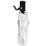 Lwuey Taschenschirm Durchsichtig Automatik, Transparenter Regenschirm Klein Durchsichtig Sturmfest Kompakt Taschenregenschirm Damen Herren Hochzeit Dekoration Faltbarer Schirme See Through Umbrella