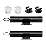 2 Stück Automotive Gurtschneider Notfallhammer, 2 in 1 Federkörner mit Gurtschneider, Notfallhammer Auto mit Testglas, Autoscheiben Hammer für Auto, Bus (Schwarz)