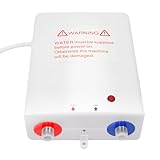 Elektrische Durchlauferhitzer, 6050W 220V Mini Elektro Warmwasserbereiter Einstellbare Temperatur, Warmwasser Durchlauferhitzer Schnelle Erwärmung für Küche Badezimmer (Weiß)