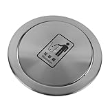 STOBAZA Einbau Mülleimer Deckel mit Schwenkklappe Rostfrei Kratzfest Kompakt für Bad Küche und Büro Einfache Montage Platzsparend für Einbau Abfalleimer