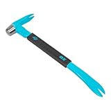 OX Tools Hammer, Fiberglasstiel, robust, Profi – OX Tools Claw Bar - Pro Series Claw Bar with Non-slip Grip Handle - Hardened Hammer Head - Multi-Colour - 12-Inch/250 mm