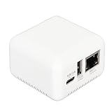 Zunate USB 2.0 Netzwerk Druckserver, LAN USB Druckserver Adapter mit Mehreren Schnittstellen, Verwandelt USB Drucker in Netzwerkdrucker, Gemeinsame Nutzung durch Mehrere Benutzer