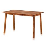 KHG Esstisch Küchentisch Holztisch 122x74x75 cm - Eiche Holz Massiv bis 100 kg belastbar - 4-6 Personen Massivholz Schreibtisch Landhausstil geölt