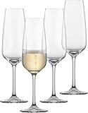 SCHOTT ZWIESEL Sektglas Tulip (4er-Set), zeitlose Champagner Gläser mit Moussierpunkt, spülmaschinenfeste Tritan-Kristallgläser, Made in Germany (Art.-Nr. 123610)