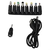 2 Stück USB auf DC Stromkabel mit 9 Adaptern, 3 x 0,9 m Länge zum bequemen Laden von LED-Leuchten und tragbaren Lautsprechern