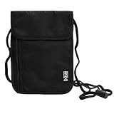 Brustbeutel Brusttasche ｍit RFID-Schutz, Brustbeutel Klein, Anti-Diebstahl Unisex Reisegeldbeutel, Brustbeutel Unisex, Brustbeutel Reise für Passport, Kreditkarten, Münzen Und Reise Zubehör (Schwarz)