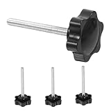 ifundom 4 Stück M6 Rändelschrauben mit Dichtung Metall Kunststoff Knaufschrauben für Rollatoren Befestigung Von Armlehnen Sitzen und Plattformen Ersatzteile für Senioren Gehwagen