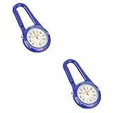 Happyyami 2St Kletterschnalle für Schulanfang weihnachtspräsente Sicherheitsverschluss die Uhr sportsuhr Blea robust Karabiner Taschenuhren Gürteluhr Clip-Uhr Rostfreier Stahl Blue