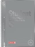 BRUNNEN Collegeblock Premium Student Colour Code | A4, Lineatur 27, 80 Blatt, silver