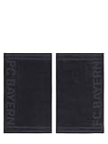 FC Bayern München Gästehandtuch | Badetücher | 2er-Set | Grau | 50x30 cm
