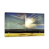 Hau3sh3a Lyonel Feininger Druck auf Leinwand Vogelwolke Poster Abstrakter Expressionismus Bilder Lyonel Feininger BerüHmtes GemäLde Wanddekoration50x30cm(20x12in) Innenrahmen