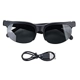 Smart Brille mit Sprachübersetzer, Übersetzungsbrille Unterstützt 140 Sprachen, die in Mikrofon -Stereo -Sound, Bluetooth -Sonnenbrillen für Musikanrufe Eingebaut Sind