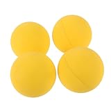 Kisangel 4 Stück Gelbe Gummibälle mit Hoher Rückprallrate Elastische Trainingsbälle für Professionelles Squash und Rückschlagtraining Sichtbar Kompakt und Vielseitig für Sportübungen