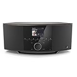 Hama DAB Radio Internetradio Bluetooth & DAB+ DIR150BT (Digitalradio WLAN, Spotify, Amazon Music, Bluetooth, Küchenradio mit UKW, USB, AUX, 90W, Farbdisplay, Radiowecker und Fernbedienung) schwarz