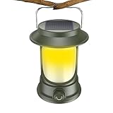 Camping-Laterne, Solar-Camping-Lichter mit Griff, solarbetriebene Campinglampe, wasserdichte Zeltlichter, tragbare elektrische Gartenlaterne, geeignet für Camping, Notfall, Angelzeltlicht
