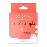 Simple Pimple - Pickelpflaster, Pimple Patches mit Salicylsäure, Teebaumöl, Akne, Pickelpflaster, Behandlung von Pickeln und Mitessern, Skincare (36, Original)