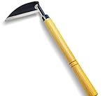 Nhcuijun Dreieckige Gartenhacke, Japanisches Gartenwerkzeug, Ideales Gartenzubehör zum Entfernen von Unkraut und Moos, Länge: 35 cm