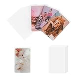 Baskiss 100 Stück Fotokartenhüllen Von Oben, 59 x 90 mm Kpop Klarer Kartenschutz Sammelkartenhüllen Idol Fotokarten Transparent Proector Tranding Karten Schild Abdeckung (Unsealable)
