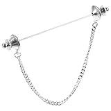 Abaodam Dekorative Kragennadel mit Kette aus Metall Herren Krawattennadel und Hemdbrosche Elegante Ziernadel für Hemd und Anzug Vielseitig für Festliche Anlässe
