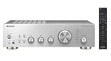 Pioneer A-40AE Vollverstärker – 2X 60W, Direct Energy Design, MM-Phono-Eingang, Digitaleingänge, Aluminium-Front, Silber