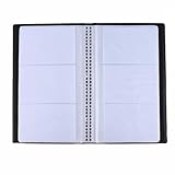 Visitenkartenmappe, Visitenkarten Organizer, Visitenkartenbuch, Visitenkartenetui Flach, Platzsparende Visitenkartenmappe für Büro, Professioneller Visitenkartenhalter aus PU-Leder, Hält 240 Karten