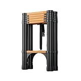 Dachbodenleiter aus verdicktem Kohlenstoffstahl, faltbar und ausziehbar, for den täglichen Gebrauch auf dem Dachboden eines Wohnmobils zu Hause, maximale Tragkraft 150 kg(1.7+1.7 Meters)