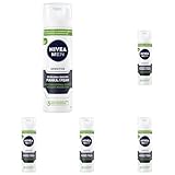 NIVEA MEN Sensitive Beruhigender Rasierschaum für Männer 200 ml (Packung mit 5)