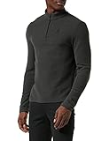 Odlo Herren Langarm Shirt mit Reißverschluss ROY, shale grey - black stripes, XL