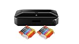 IC-Office iX6850 Farbtintenstrahl Drucker DIN A3+ (Bürodrucker, Fotodruck, Textdruck, 9.600 x 2.400 DPI, WiFi, WLAN, USB, Direktdruck, Print App) schwarz + 10 XL Tintenpatronen