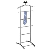 IDIMEX Herrendiener Stummer Diener ATRIX, Kleiderbutler Damendiener Kleiderstange Kleiderbügel Hosenbügel aus Metall in Chrom
