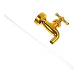 DOITOOL Unsichtbarer Schwimmender Wasserhahn Fontäne Gartendekoration aus Robustem Kunststoff Wetterfest Elektroplattiert für Teich und Terrasse Kreatives Wasserspiel Ornament für Garten