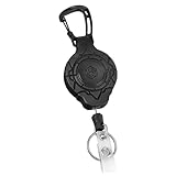 Einziehbarer Schlüsselanhänger, Ausziehbar Ausweis JoJo mit 31.5zoll Stahlseil Strapazierfähiger Karabiner Kartenhalter Ausweis Clip für ID Kartenhalter Schlüssel