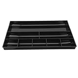 Operitacx Desktop- Deckel Büro-Schreibtisch-Organizer Besteck Wagen schreibtischgestell tischregal schreibtisch Bürstenhalter Aufbewahrungsschrank für zu Hause Plastik Black