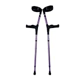 OrthoStix Unterarmgehstützen für Erwachsene, faltbar, verstellbar, 10,2 cm, Violett